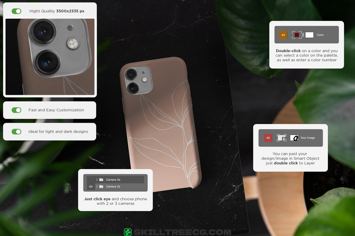 图片[5]-Phone 11/Pro White Case Mock-Up（351904）-技能树